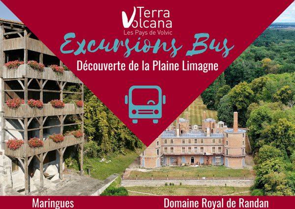 Les excursions en mini-bus : découverte du village de Maringues et du Domaine royal de Randan