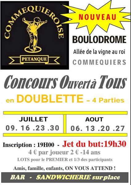 Concours pétanque doublettes formées