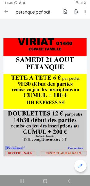 Concours de pétanque