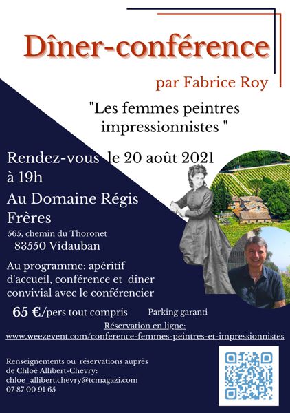 Dîner Conférence 'Les femmes peintres impressionnistes