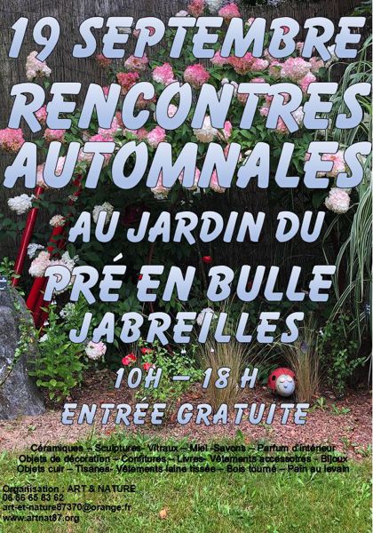 RENCONTRES AUTOMNALES AU JARDIN DU PRÉ EN BULLE