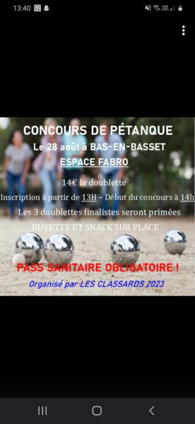 Concours de pétanque