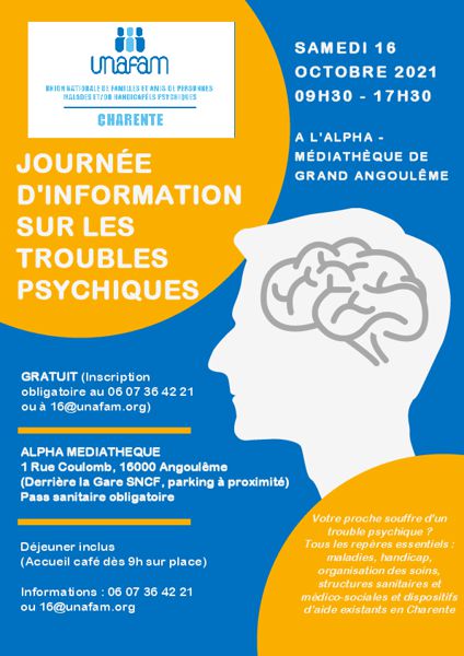 Journée d'information sur les troubles psychiques - UNAFAM Charente