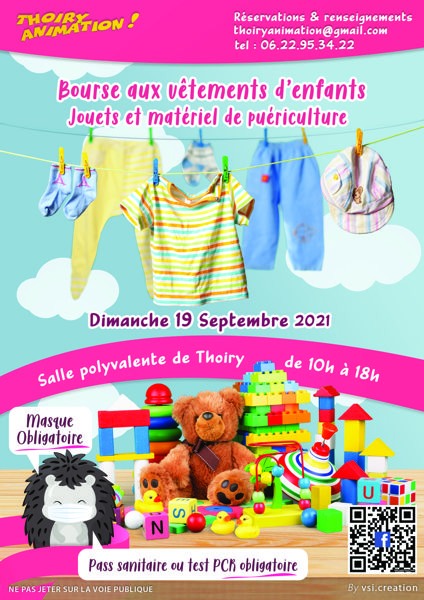 Bourse aux vêtements enfants, jouets, livres, puériculture