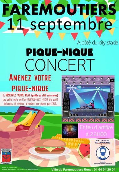 Pique-nique, concert et feu d'artifice