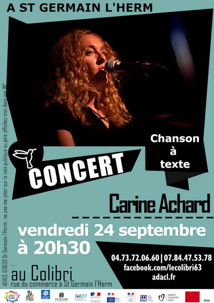 Carine Achard au Colibri à Saint-Germain-l'Herm