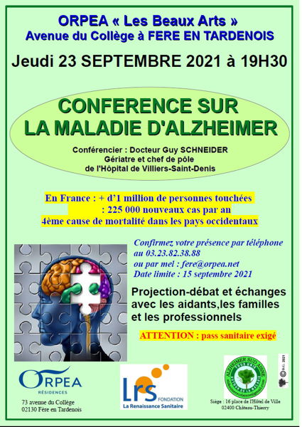 CONFERENCE SUR LA MALADIE D'ALZHEIMER