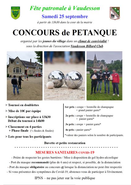 Concours de Pétanque à Vaudesson