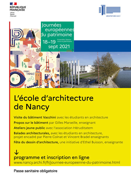 Journée européenne du patrimoine : l'école d'architecture de Nancy pour tous
