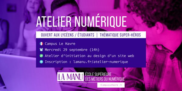 Atelier Numérique : Initiation au design d'un site web (Lycéens et étudiants)