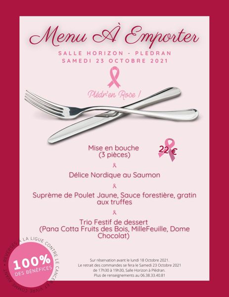 Plédr'en Rose - Menus à emporter