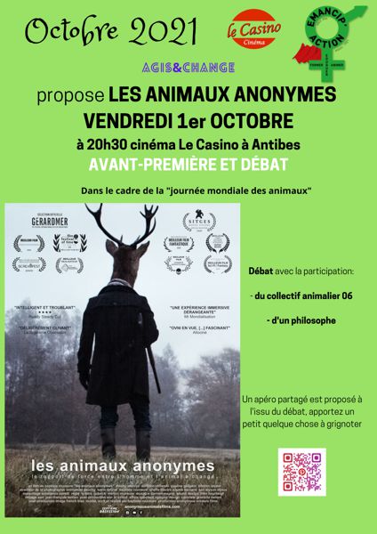 Les ANIMAUX ANONYMES  ciné débat