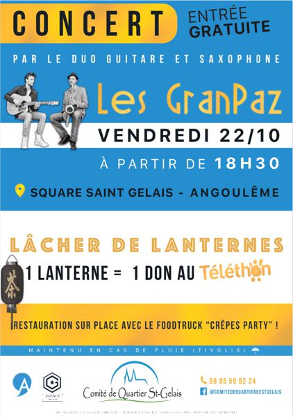 Concert Les Grand Paz duo guitare saxophone