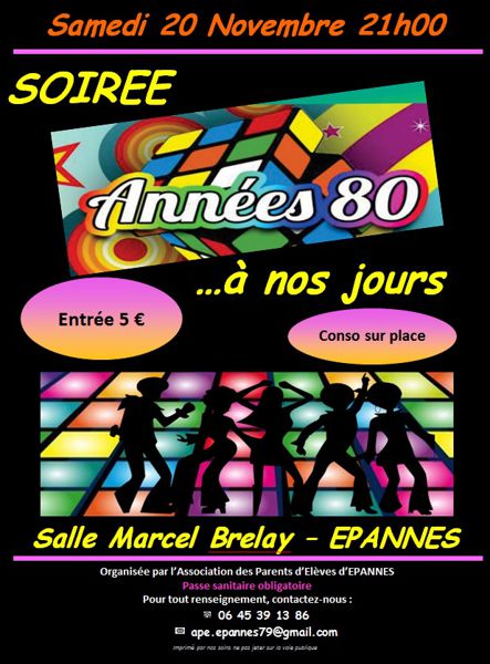 SOIREE ANNEES 80 A NOS JOURS