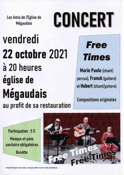 Free Times en concert pour l'église de Mégaudais