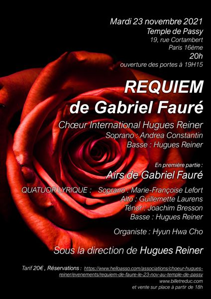 Requiem et Airs de Gabriel FAURÉ