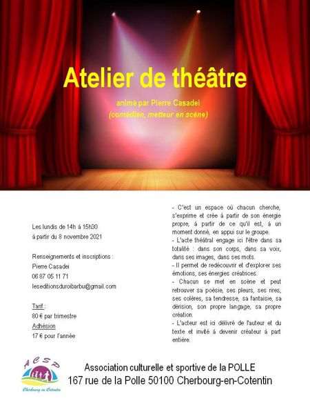 Atelier de théâtre pour adultes