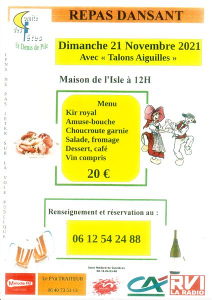 repas dansant le midi