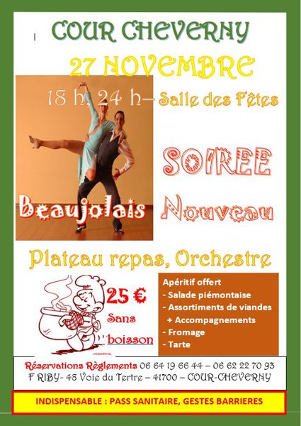 SOIREE DANSANTE BEAUJOLAIS NOUVEAU