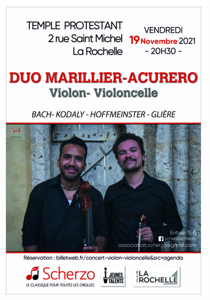 Concert classique, duo violon- violoncelle