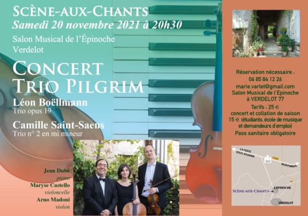 Concert du pianiste Jean Dubé avec le Trio Pilgrim à Verdelot
