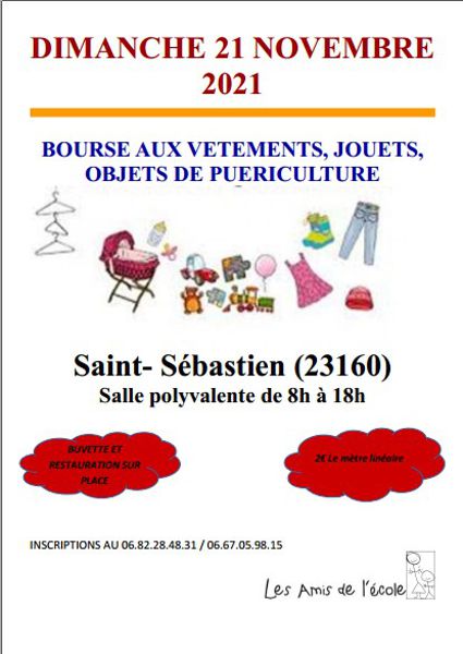 Bourse aux jouets / vêtements / puériculture