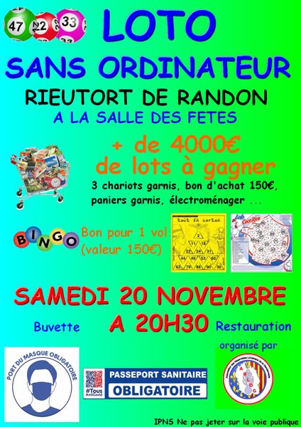 LOTO SANS ORDINATEUR