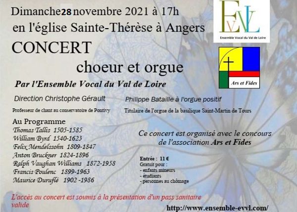 Concert à l'église Sainte-Thérèse Angers 