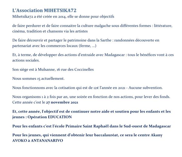 Dîner - Concert caritatif pour les enfants de MADAGASCAR