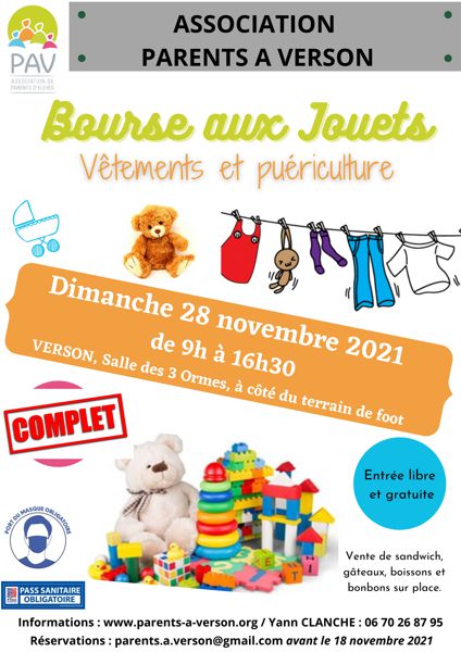 Bourse aux jouets, puériculture et vêtements enfants