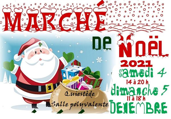 Marché de Noël de Quiestède les 4 et 5 décembre 2021