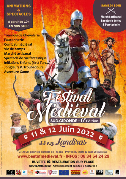 6ème édition Festival Médiéval Sud Gironde (11/12 Juin 2022, 33 720 Landiras)