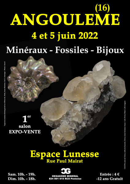 1er SALON MINERAUX FOSSILES BIJOUX d'ANGOULEME (Charentes)