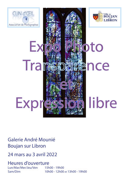 Exposition Photo du club photo Clin d'oeil Boujanais