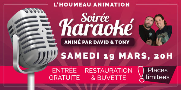 Soirée Karaoké à l'Houmeau animée par Tony et David - Houmeau (17137) -  Fête - Musique