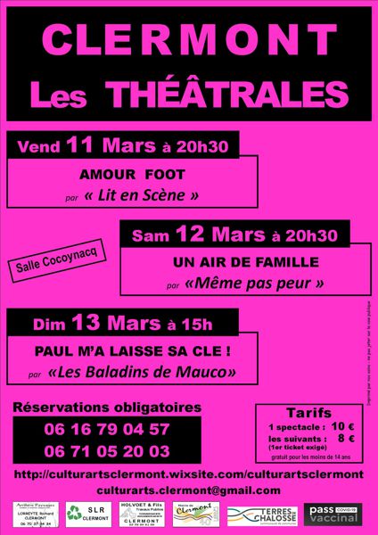 Les 4 èmes THEATRALES de CLERMONT