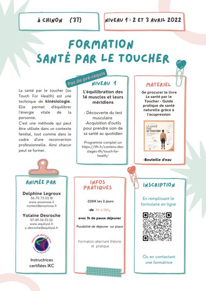 Formation bien être en Santé par le toucher