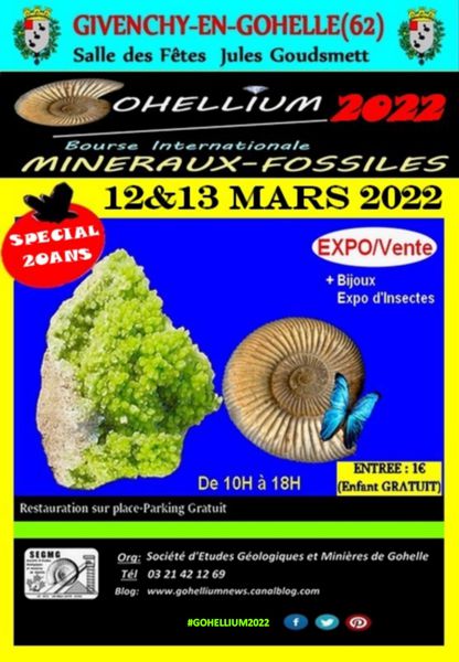 GOHELLIUM2022, Bourse Minéraux Fossiles