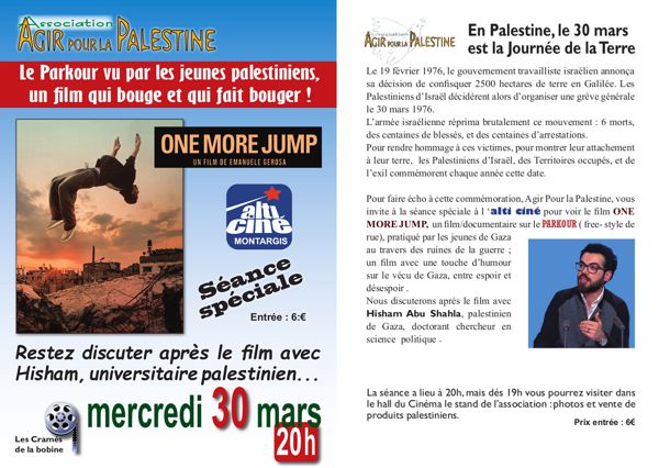 Ciné-débat : One More Jump - Rencontre avec Hisham Abu Shahla