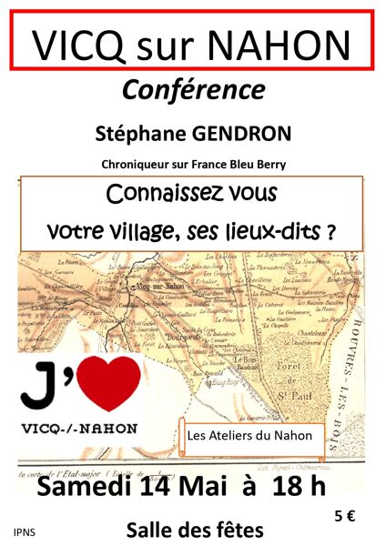 Conférence de Stéphane GENDRON, sur les noms de lieux dits