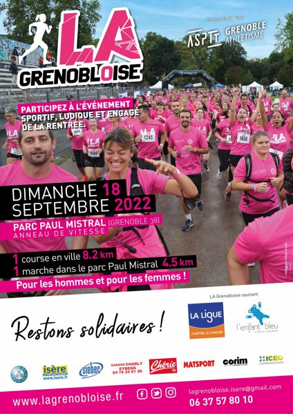 LA Grenobloise 2022, la course solidaire de la rentrée !