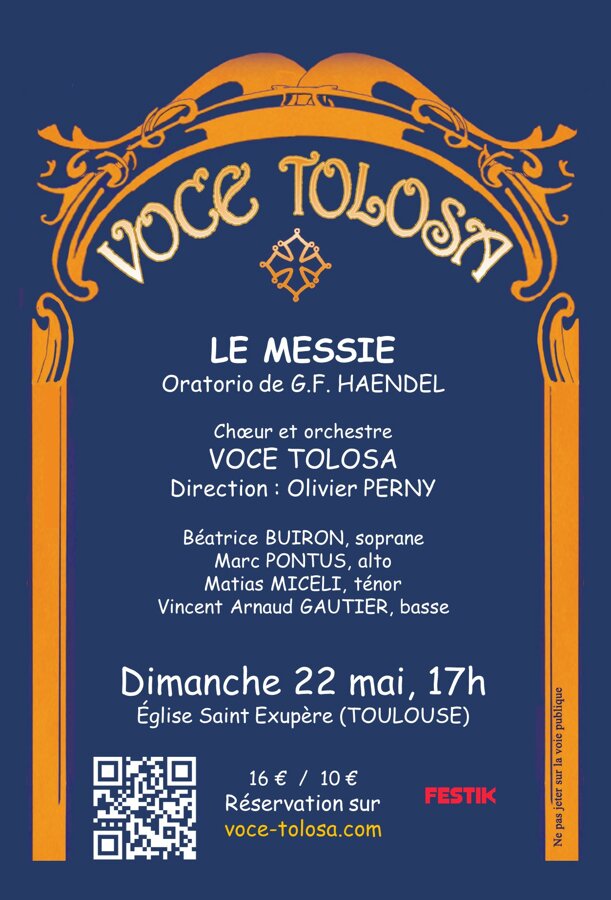 VOCE TOLOSA - Le MESSIE de Haendel - Eglise Saint Exupère