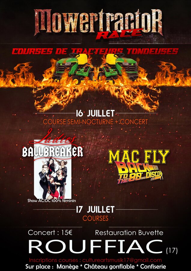 Course de tracteurs tondeuse + Concert