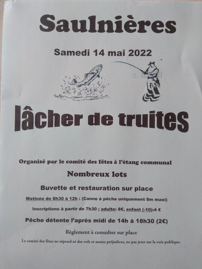 Concours de pêche à la truite