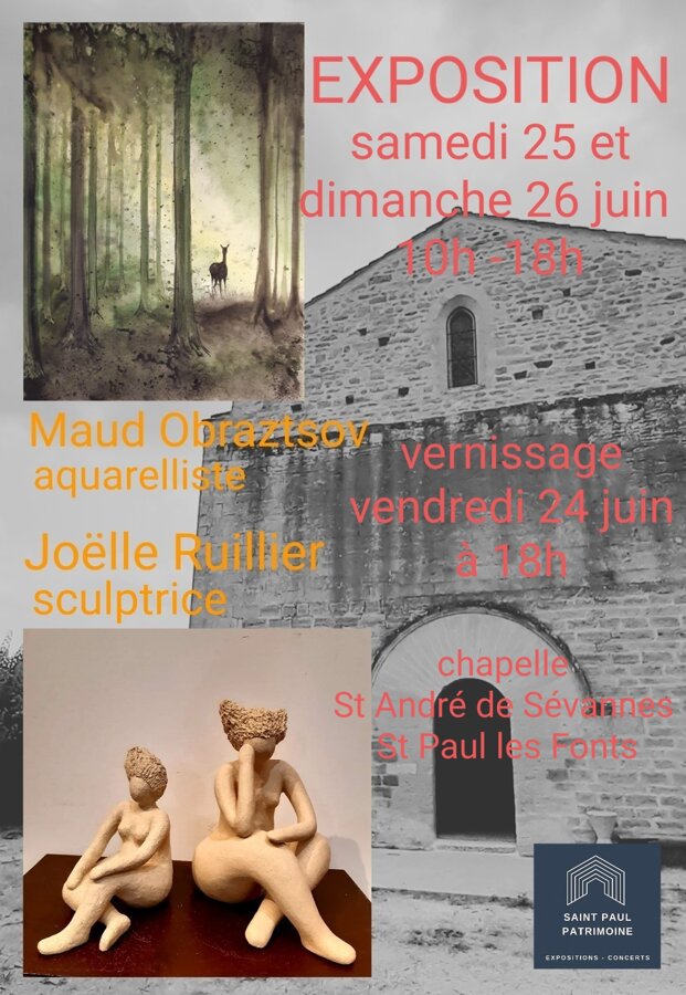 Maud Obrastov et Jöelle Ruillier - Aquarelles et Sculptures