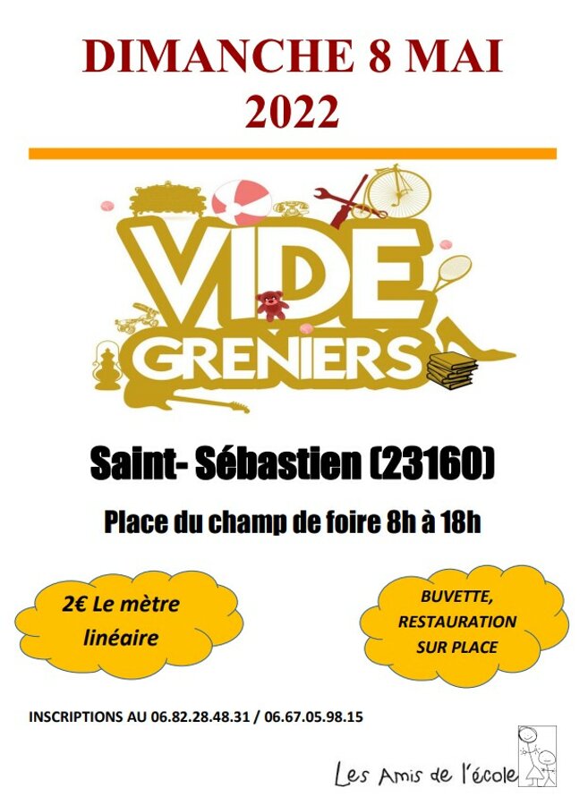 Vide-Grenier organisé par Les Amis de l'Ecole