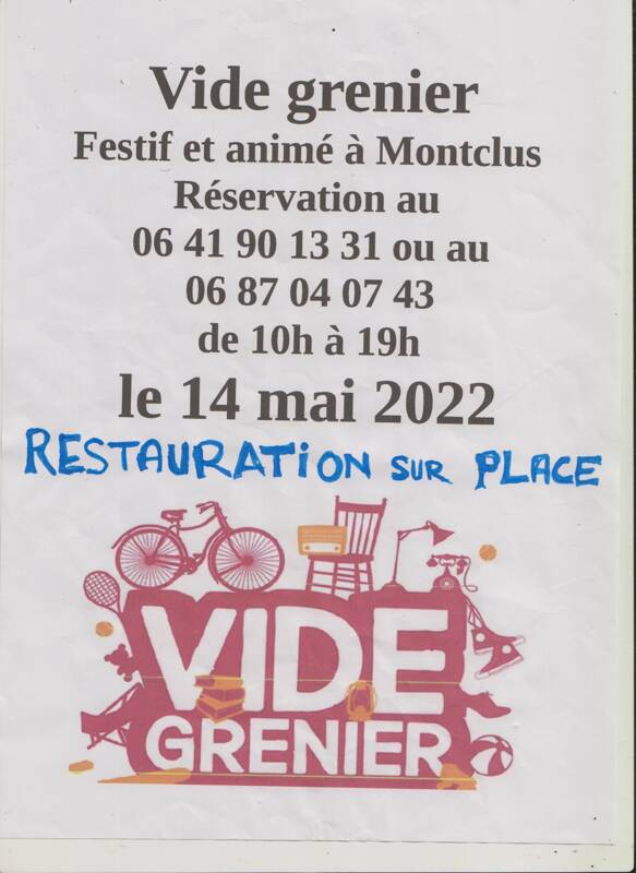 vide grenier festif et animé à Montclus