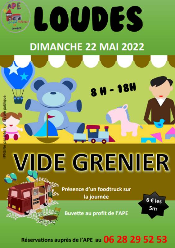 VIDE GRENIER DIMANCHE 22 MAI 2022