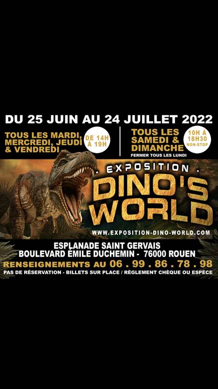 Exposition de dinosaures à Rouen
