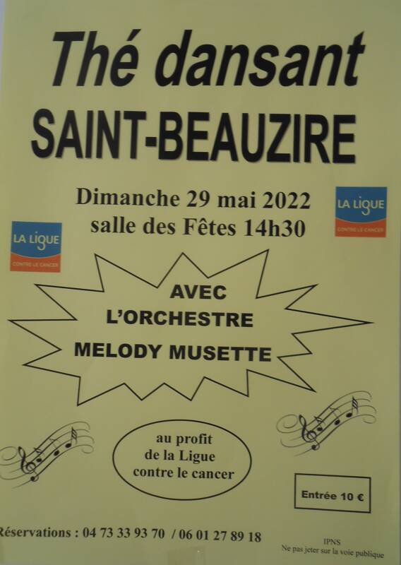 Thé dansant solidaire au profit du cancer à Saint-Beauzire 63